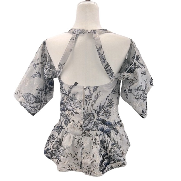BCBGMaxazaria Travis Floral Tapestry Blouse - Picture 5 of 6